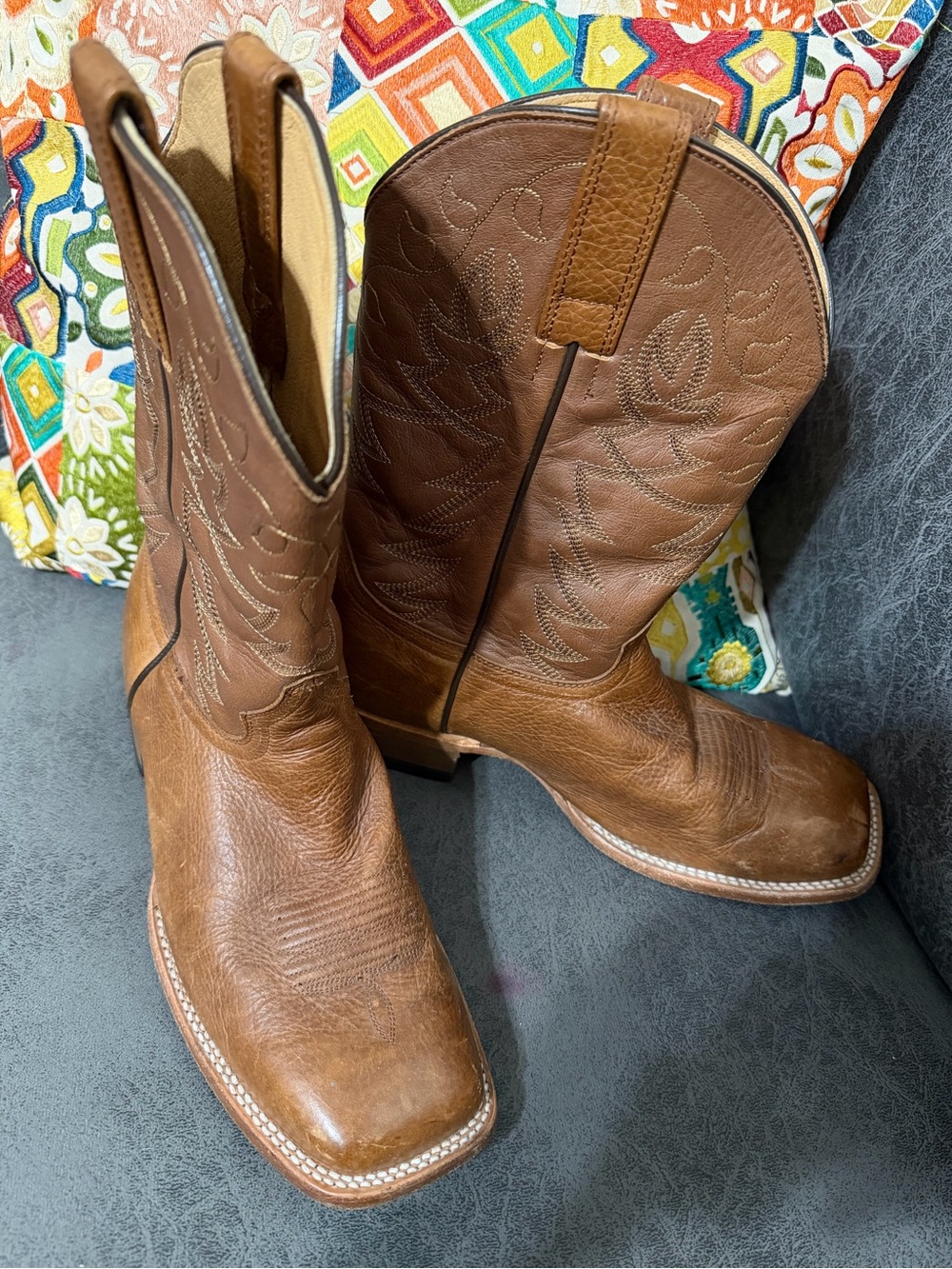 Cody James Men's Brown Leather Western Cowboy Boots